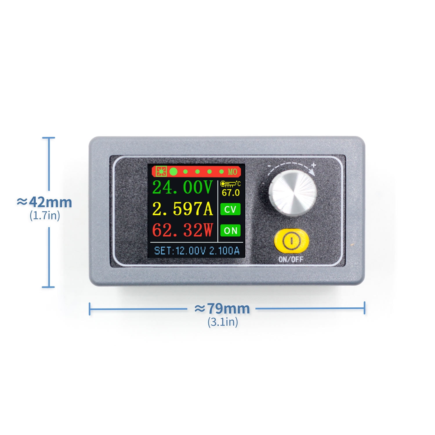 Module dalimentation KKmoon/® DC DC Buck Boost Converter CC CV 0.6-30V 5A Module dalimentation R/églable R/égul/é Laboratoire Alimentation Variable Voltm/ètre Amp/èrem/ètre CNC /Écran Couleur 80W
